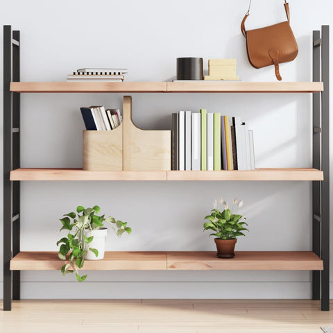 ZNTS Wall Shelf 140x30x cm Untreated Solid Wood Oak 363580