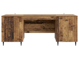 Desk with Shelf Old Wood 142.5 x 50 x 75 cm Engineered Wood 3414592