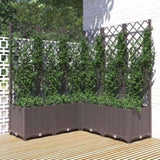 Garden Planter with Trellis Brown 120x120x136 cm PP 318267