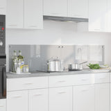 Kitchen Backsplash 2 pcs Light Grey 90 x 40 cm Tempered Glass 3415452