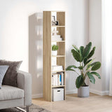 Bookcases 2 pcs Stackable Sonoma Oak 30x30x80 cm Engineered Wood 858808