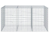 Gabion Basket with Cover 150x100x100 cm Galvanised Iron 3295191