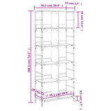 Bookshelf Grey Sonoma 78.5x33x188.5 cm Engineered Wood 835262