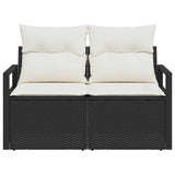 Garden Sofa Black 120 x 62 x 69cm Poly Rattan 42006762