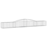 Arched Gabion Baskets 2 pcs 400x50x40/60 cm Galvanised Iron 3146957