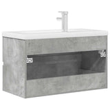 2 Piece Bathroom Furniture Set Concrete Grey Engineered Wood 3324915