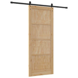 Sliding Door ORKDAL Natural and Black 86 x 211 cm 3445583