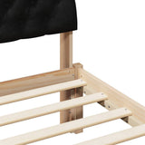 Bed frame Brown and black 120 x 190 cm Solid pine wood 878626