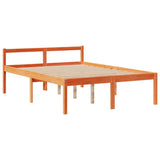 Bookcase Bed without Mattress Wax Brown 140x190cm Solid Wood Pine 3322069