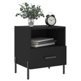 ZNTS Bedside Cabinet Black 40x35x47.5 cm Engineered Wood 827454