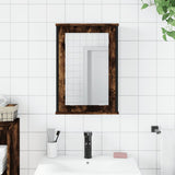 ZNTS Bathroom Mirror Cabinet Smoked Oak 42x12x60 cm Engineered Wood 842433