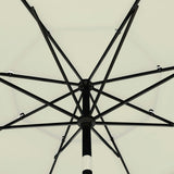 3-Tier Garden Parasol with Aluminium Pole Sand 3.5 m 313876