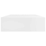 Floating Wall Shelves with Drawers 2 pcs White 80 cm 276002
