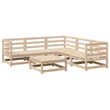 Garden Sofa Set Natural wood Solid pine wood 6 Piece Set Modular 3299441