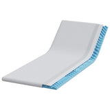 Mattress Topper White 80 x 200 x 6 cm Jaquard Fabric 4106177