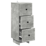 Drawer Cabinet Concrete Grey 33 x 34.5 x 90 cm Engineered Wood 893928
