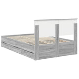 Bed Frame with Drawer Grey Sonoma 120 x 190 cm Engineer Wood 3410733