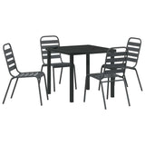 Garden Dining Set 5 pcs Anthracite Powder-Coated Steel 3379297