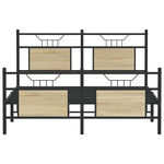 Bed Frame without Mattress Sonoma Oak 140x200 cm Engineered Wood 4106811