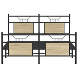Bed Frame without Mattress Sonoma Oak 140x200 cm Engineered Wood 4106811
