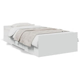 Bed Frame with Drawers without Mattress White 90x190 cm Single 3280342