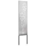 Garden Privacy Screen Silver 32 x 140 cm Stainless steel 876214