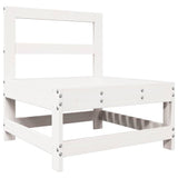 7 Piece Garden Lounge Set White Solid Wood Pine 3250617