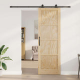 Sliding Door Manual ORKDAL Natural and black 78 x 232 cm 3333474