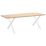 Dining Table Legs X-Shaped 2 pcs White 90x cm Steel 4012925
