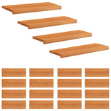 Stair Treads 20 pcs 80 x 30 x 2 cm Light Brown Solid Beech Wood 3446491
