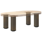 ZNTS Coffee Table Legs 4 pcs Natural Steel 30-32 cm Steel 4012463