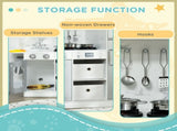 Toy Kitchen with Lights, Sounds, Apron and Chef Hat, Ice Maker, Microwave, for Ages 3-6 Years T3398P348126