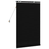 Venetian Blind Black 95 x 130 cm 35 mm Solid Paulownia Wood 42015465