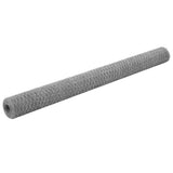 Chicken Wire Fence Galvanised Steel 25x1.5 m Silver 143329