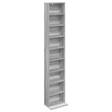 CD Cabinet Grey Sonoma 33 x 23.5 x 175 cm Engineered Wood 8012652