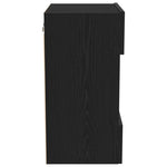 ZNTS LED TV Cabinet Black Oak 40x30x60,5cm cm Engineered Wood 863096