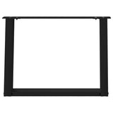 Coffee Table Legs U-Shaped 2 pcs Black 60x cm Steel 4012768