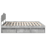 Bed Frame with Headboard Concerte 200 x 200 cm Solid Pine Wood 3412856