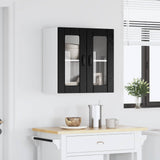 Wall Glass Cabinet LUCCA Black Oak 60 x 31 x 60 cm 8003823