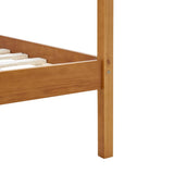 Bed Frame Honey brown Solid pine wood Single Bed Frame 283257