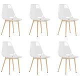 Dining Chairs 6 pcs Transparent PET 3082351