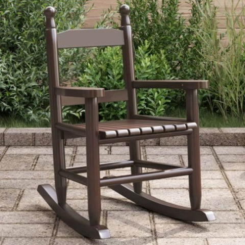 ZNTS Rocking Chair for Children Brown Solid Wood Poplar 4008880