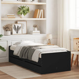 Bed Frame without Mattress Black 75x190 cm Small Single Small Single 3207358