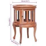 Vitrine Cabinet Natural 50x50x76 cm Solid Mahogany Wood 283844