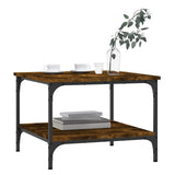Coffee Table Smoked Oak 55x55x40 cm Engineered Wood 832830