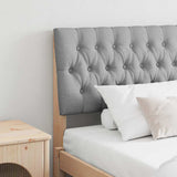 Upholstered Headboard Light Grey 180 cm Solid Pine Wood 879324