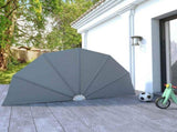 Collapsible Terrace Side Awning Grey 160 cm 44575