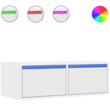 TV Cabinet with LED Lights White 75x35.5x25 cm 860229
