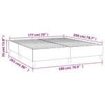 ZNTS Bed Frame without Mattress Light Grey Super King Velvet 3121226