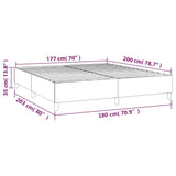 ZNTS Bed Frame without Mattress Light Grey Super King Velvet 3121226